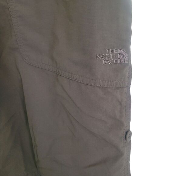 The North Face Nylon 10" Shorts Women's Size 12 Tall Green Roll Tab Cuff Hiking - Picture 4 of 12